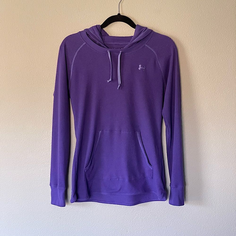 Like New! Women’s, Under Armour, Purple, Semi-Fitted, Thermal Hoodie. Size Med.